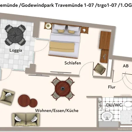 Apartment Godewindpark Travemuende Godewindpark Travemuende 1-07 *